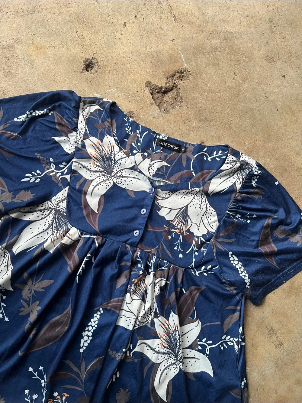Navy Floral Women’s Dress